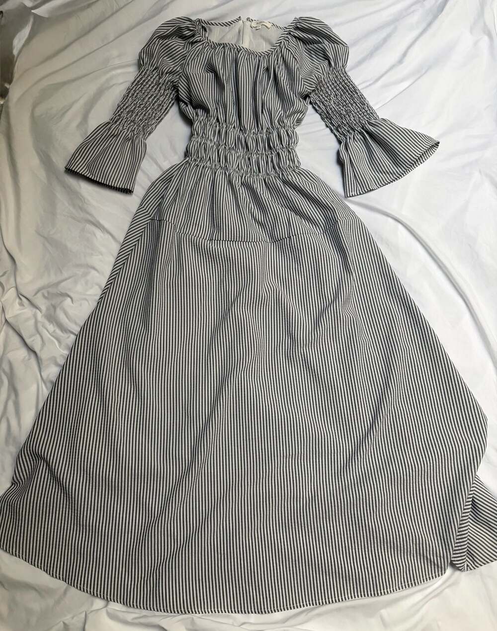 Böhme Striped Smocked Waist Maxi Dress Size XS